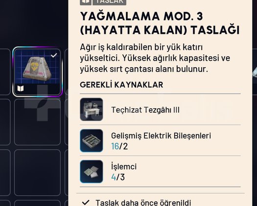 YAĞMALAMA MOD. 3 HAYATTA KALAN TASLAĞI