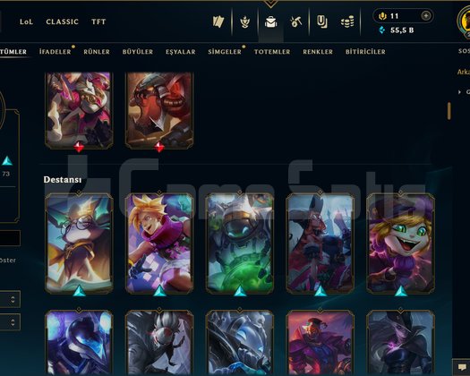 TR / 283 LEVEL / 180 SKİN / FUL HERO +MAİL+TELEFON