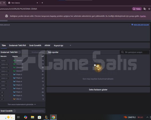 9 yıllık lol hesabım oyunu bıraktığım için satılık