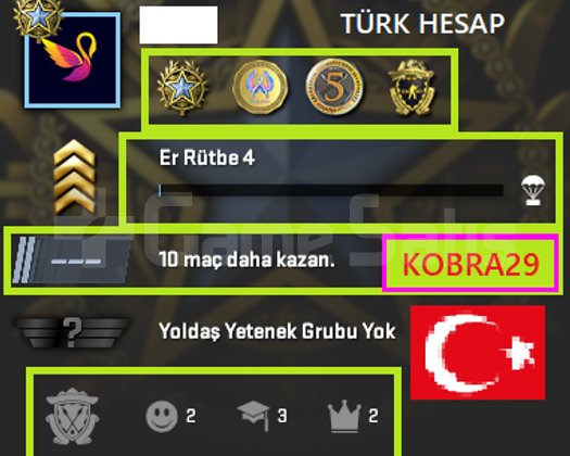 TR HESAP+FACEİT+ 4 MADALYA 88 WİN 317 SAAT SEÇKİN