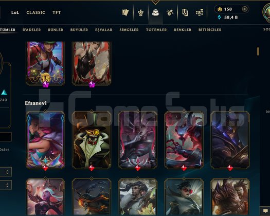 1467 LEVEL / 539 SKİN / FUL HERO +MAİL +16K SATIŞ