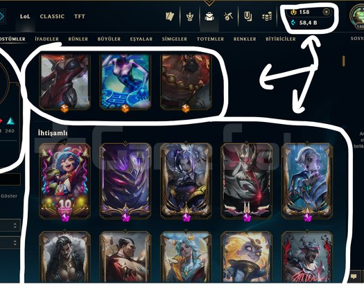 1467 LEVEL / 539 SKİN / FUL HERO +MAİL +16K SATIŞ