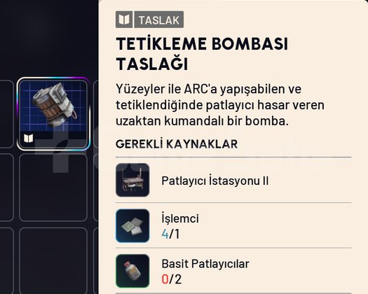 TETİKLEME BOMBASI TASLAĞI