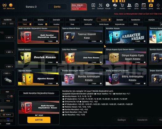36K Materyalli 59 Seviye Zula Hesabı