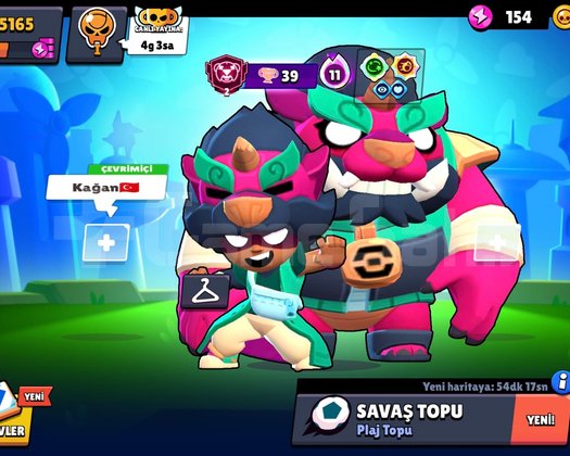 BRawl Stars 5165 kupa +2000 Nita karakterli
