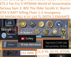 10 MADALYALI 4 LV GTA V RAFT BF-3 ETS 2 Killing Fl