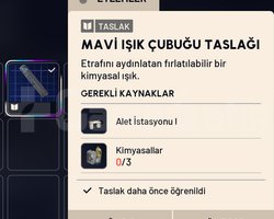 MAVİ IŞIK ÇUBUĞU TASLAĞI