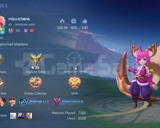 MLBB 12.5K Koleksiyon Puanı | Legend + Collector |