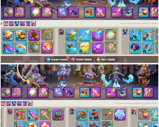 TH18COC |  MAX HEROLAR !! 907 CEVHERLER FULL