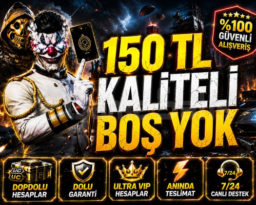 | 150 TL KALİTELİ + BOŞ YOK | PUBG MOBILE RANDOM