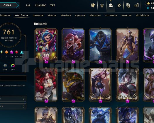 761 KOSTUM 795 LEVEL YUKSELEN EFSANE AHRİ+PRESTİJ