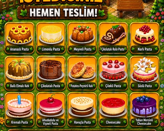 100 Adet Seçeceğiniz Pasta ANINDA TESLİMAT