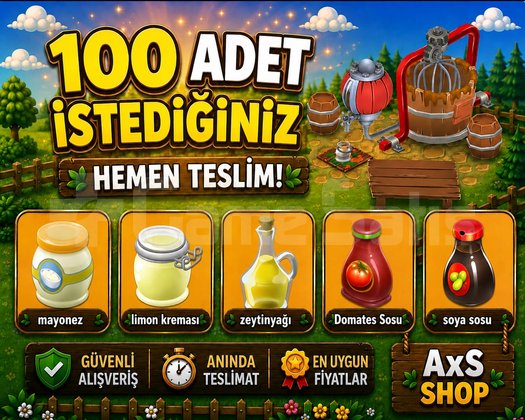 Seçeceğiniz 100 Adet Sos ANINDA TESLİMAT