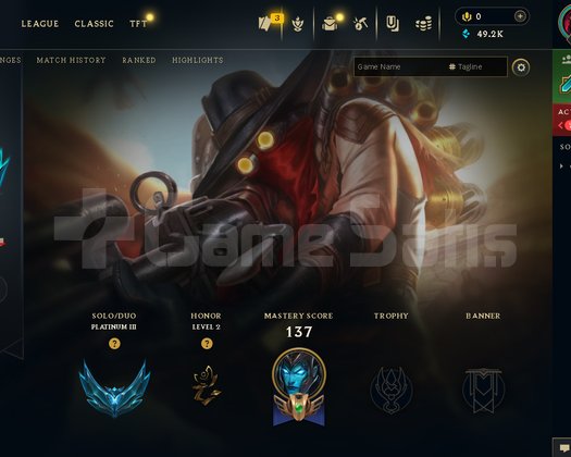 EUW PLAT 3 +30 LP HESAP ADC
