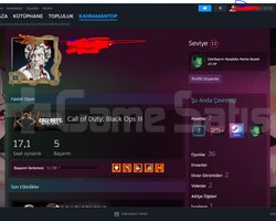 Dolu Dolu 12 Seviye Steam Hesabı | COD Black Ops 3