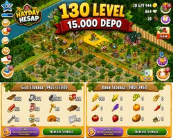 130 Level 15000 Ağıl Depolu Hesap