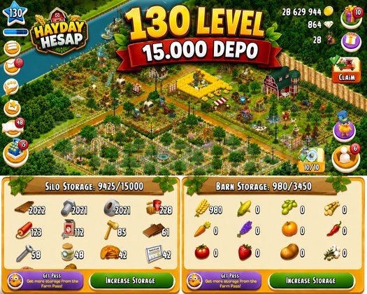 130 Level 15000 Ağıl Depolu Hesap