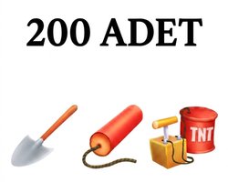 200 adet tnt dinamit kürek hızlı teslimat