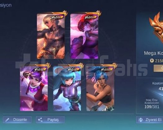 LEGEND VE COLLAB KOSTÜMLÜ DOLU HESAP