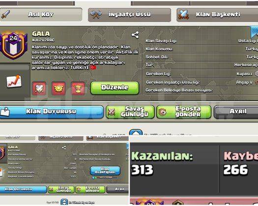 MAX BAŞKENT!! USTA 3 LİG!! 24 LEVEL SAVAŞ KLANI!!