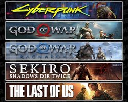 Cyberpunk +GOW +Ragnarök +Sekiro +TLOU1