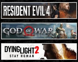 Resident Evil 4 +God Of War +Dying Light 2