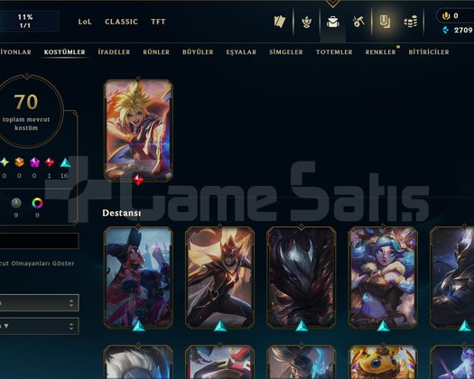 2014 KURULUM / 70 KOSTÜM / 3 ADET YASUO KOSTÜMÜ