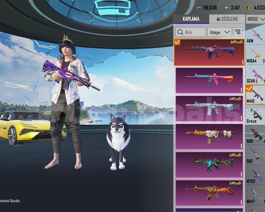 Efsane PUBG Mobile hesabı. Kesinlikle kaçmaz