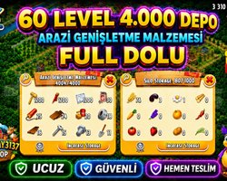 60 LEVEL 4000 DEPO FULL ARAZİ DOLU HESAP
