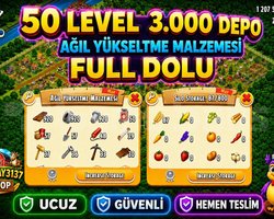 50 LEVEL 3000 DEPO FULL AĞIL DOLU HESAP