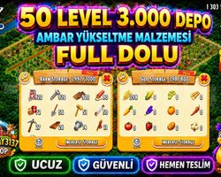 50 LEVEL 3000 DEPO FULL AMBAR DOLU HESAP