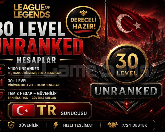 TR 30+ LEVEL UNRANKED | DERECELİ HAZIR