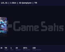 TR / 31 LVL + 1 SKİN + BRONZE III !!