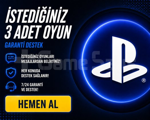 İstediğiniz 3 Adet Playstation Oyunu + Garanti