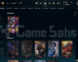LoL Tr 320lvl-121kostüm-tek çift zümrüt2- 490rp