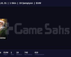 EUW / 31 LVL + 1 SKİN + UNRANKED + FRESH !!