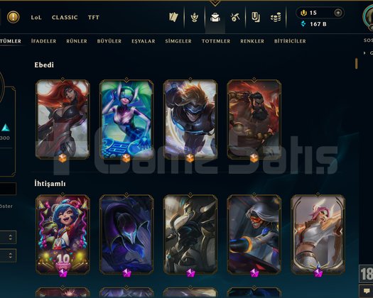 723 KOSTÜM 167K ÖZ 646 LVL EFSANE DOLU MAİL HESAP