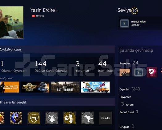 241 OYUNLU 144 DLCLİ BANSIZ UYGUN HESAP