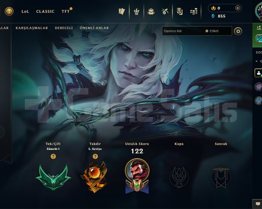 EUW ZUMRUT 1 41 LEVEL 60 KARAKTER HESAP