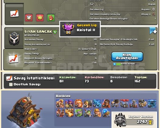 15 LEVEL | SİYAH SANCAK | KRİSTAL 2 | TÜRK KLANI