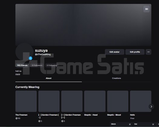 Roblox Hesabı Satılık | 1000+ TL YATIRIMLI
