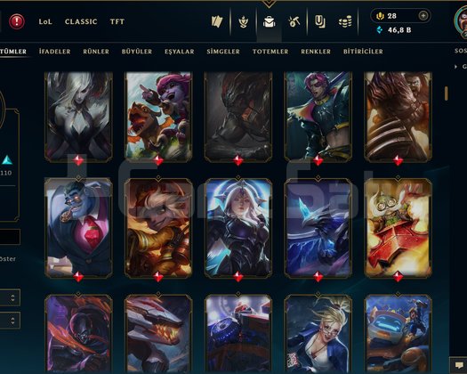 TR / 265 LEVEL / 379 SKİN / FUL HERO +MAİL+TEL