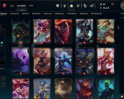 TR / 265 LEVEL / 379 SKİN / FUL HERO +MAİL+TEL