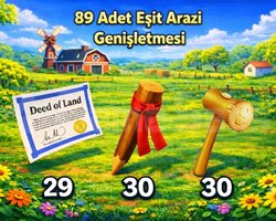 89 Eşit Arazi Genişletme Malzemesi ANINDA TESLİMAT