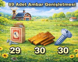 89 Eşit Ambar Genişletme Malzemesi ANINDA TESLİMAT