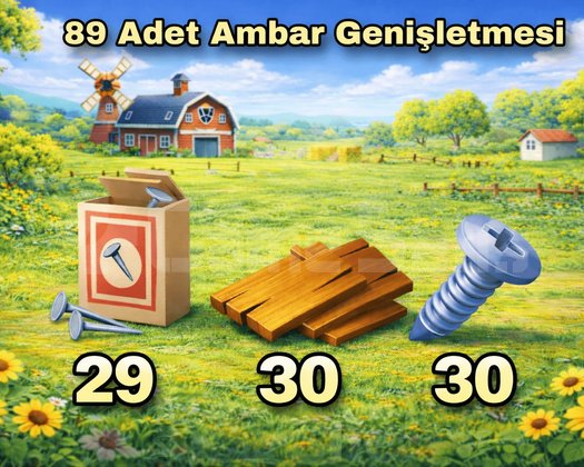 89 Eşit Ambar Genişletme Malzemesi ANINDA TESLİMAT