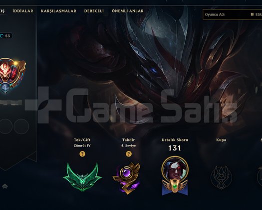 TR LoL Hesabı | Zümrüt 4 | Kostümlü Hesap