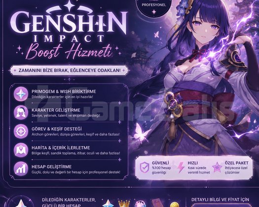 Genshin Impact Hızlı ve Güvenli Boost