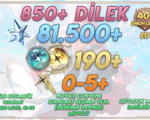 EU UL45+ | 850+ Wish 81500+ Astrite + 190 Tides
