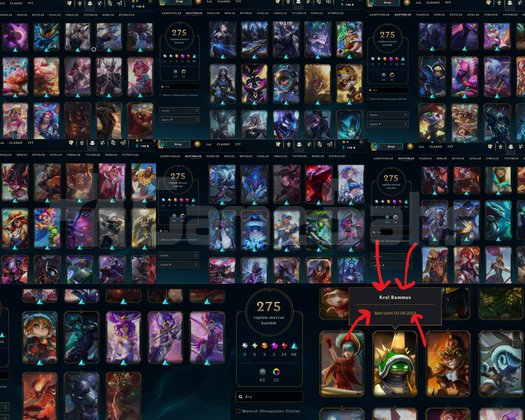 336 LVL 275 KOSTUM + TEL ONAYSIZ + KING RAMMUS
